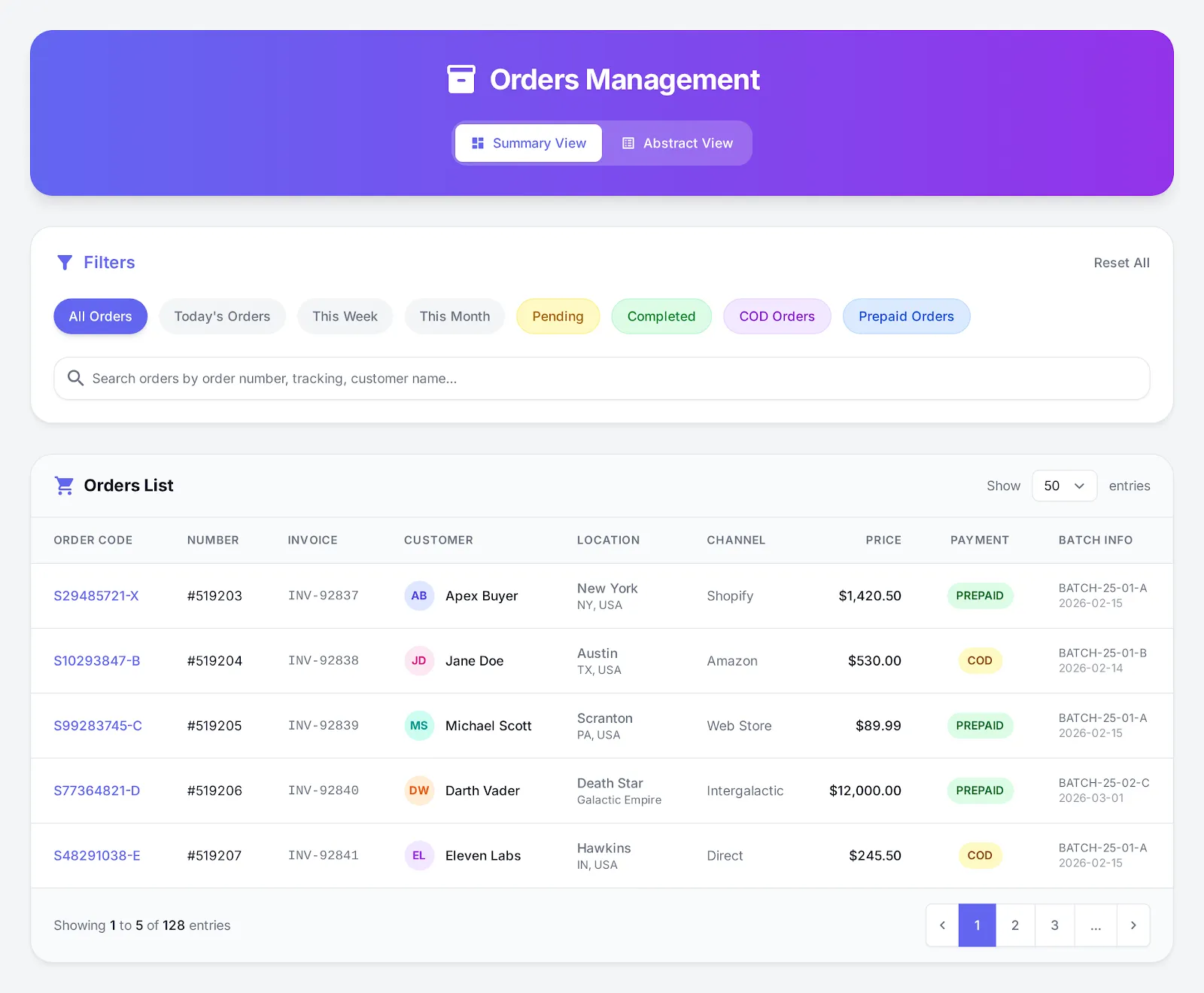 Multi-Channel Orders